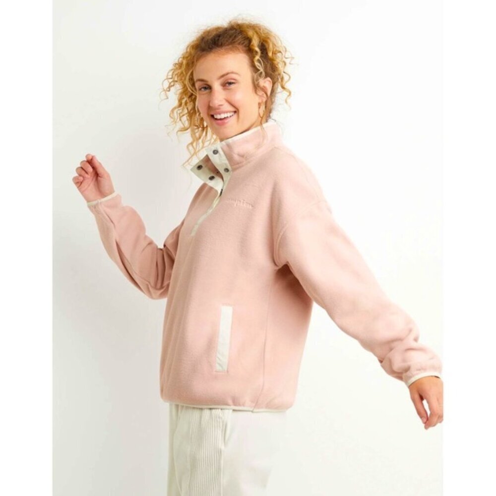 Champion Cream and Pink Cowl Neck Sweater Plush Oversized Fit